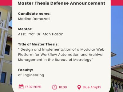 Master Thesis Defense by Medina Domazeti